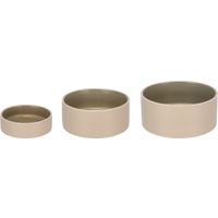 Flamingo Feeding and drinking bowl Anca Round Beige & Green