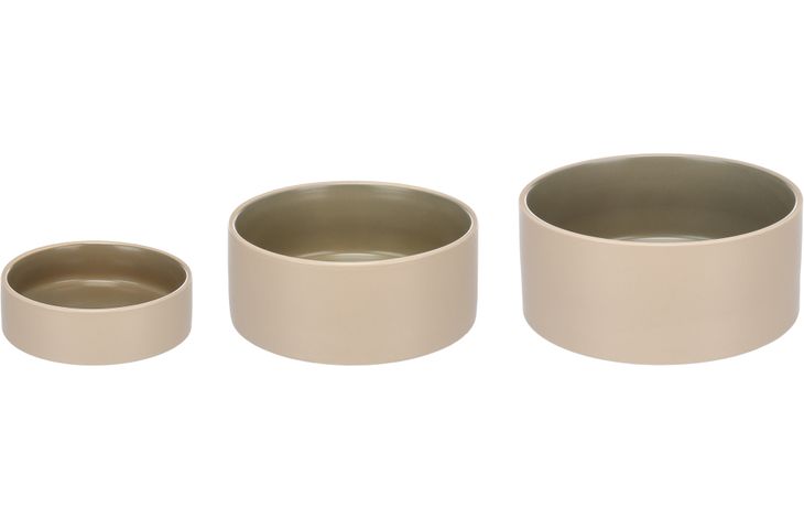 Flamingo Feeding and drinking bowl Anca Round Beige & Green