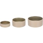 Feeding and drinking bowl Anca Round Beige & Green
