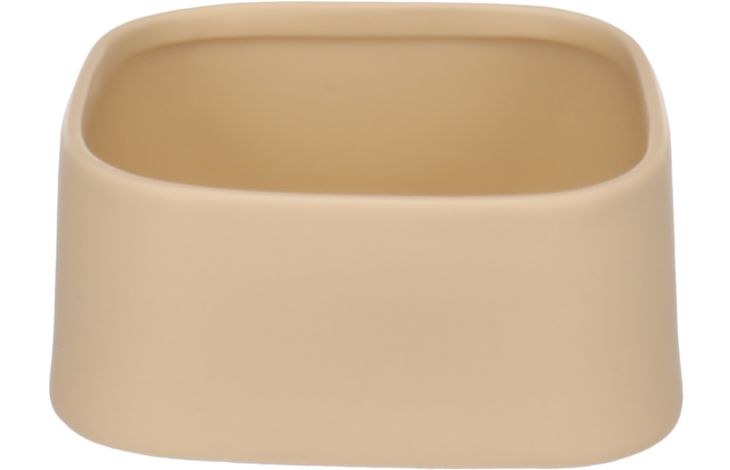 Flamingo Ciotola per cibo e acqua Zara Quadrato Beige