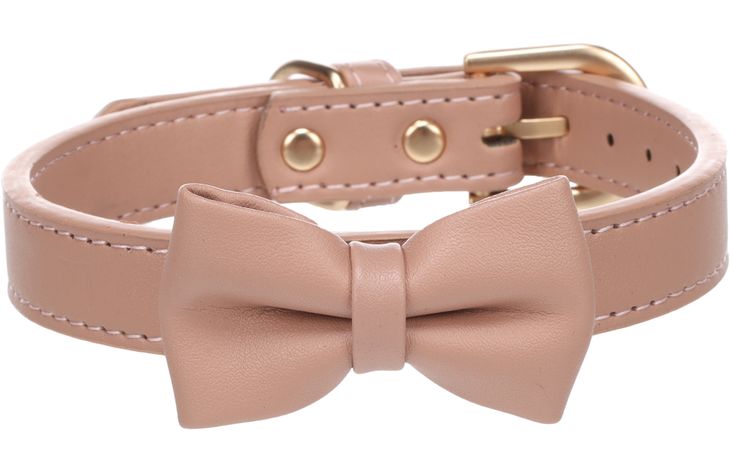 Flamingo Halsband met strik Nela Roze