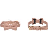 Flamingo Halsband met strik Nela Roze