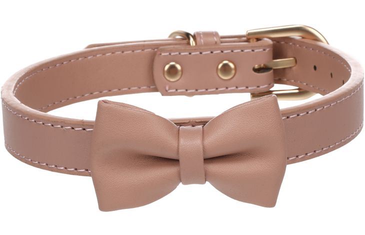 Flamingo Halsband met strik Nela Roze