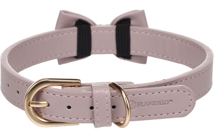 Flamingo Halsband met strik Nela Violet