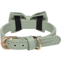 Flamingo Halsband met strik Nela Muntgroen