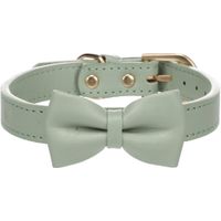 Flamingo Halsband met strik Nela Muntgroen