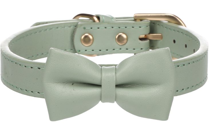 Flamingo Halsband met strik Nela Muntgroen