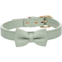 Flamingo Halsband met strik Nela Muntgroen