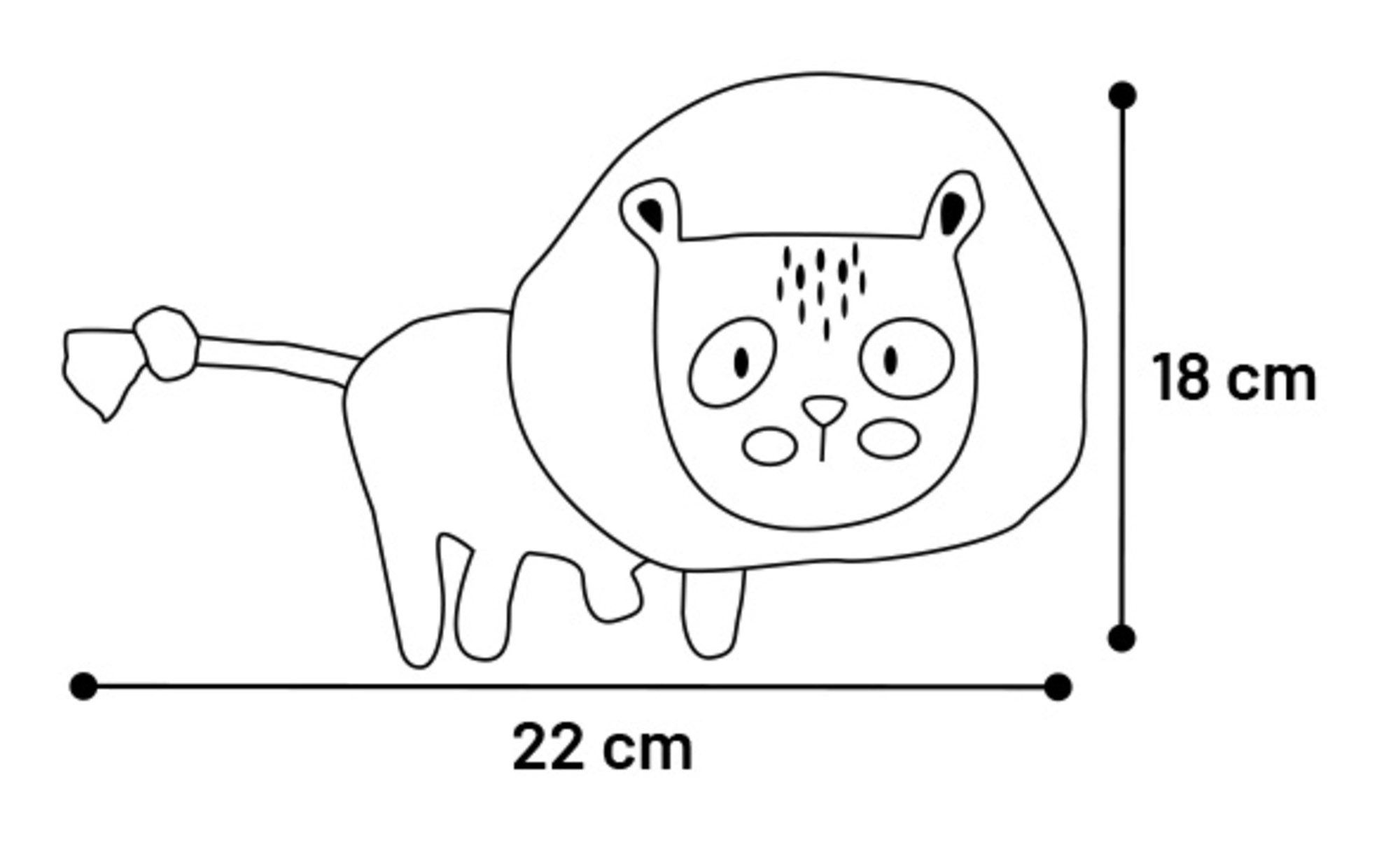 Flamingo Spielzeug Saffia Löwe mit Seil Ocker