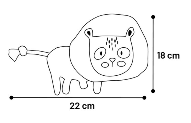 Flamingo Spielzeug Saffia Löwe mit Seil Ocker