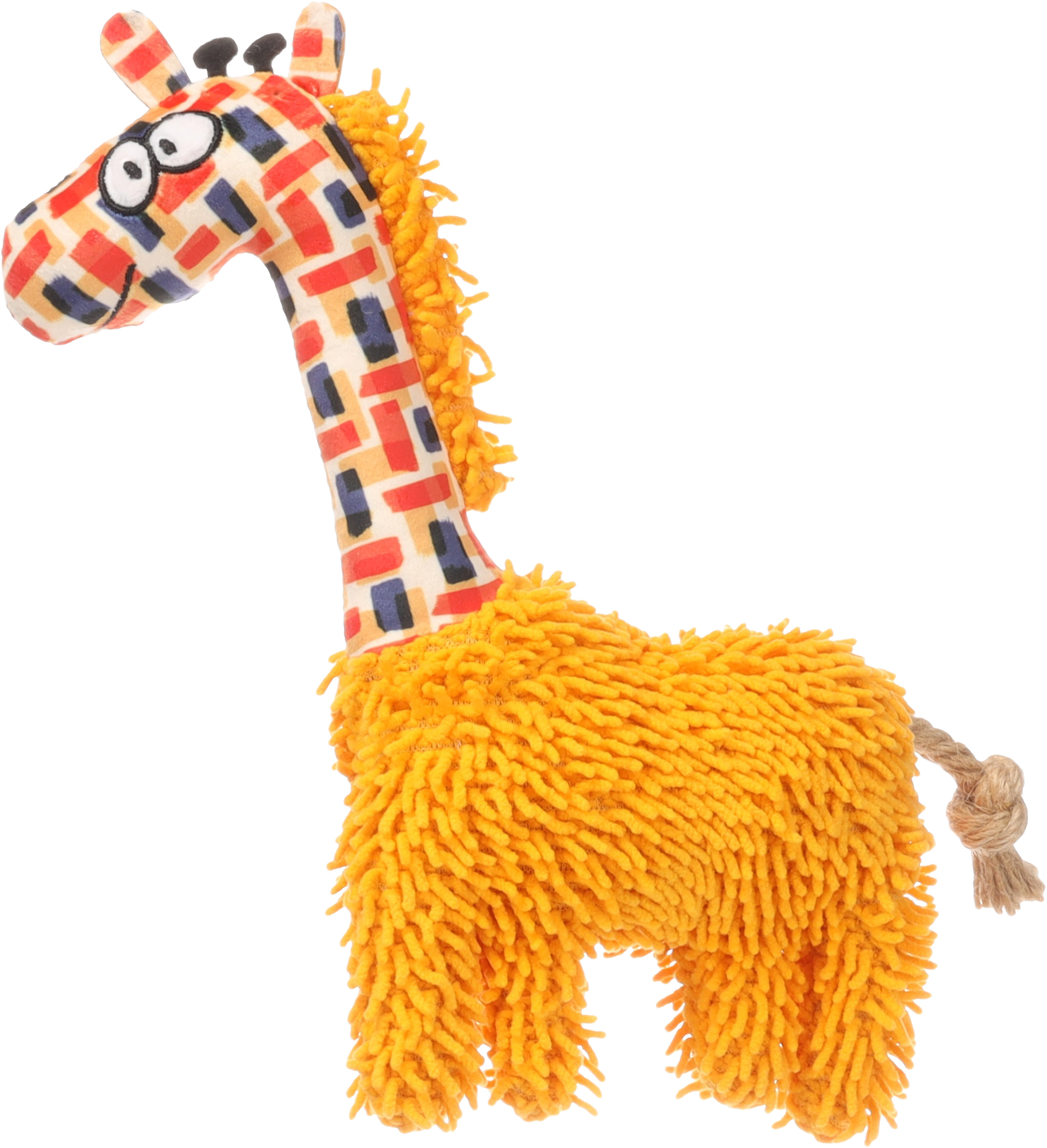 Flamingo Spielzeug Saffia Giraffe mit Seil Ocker