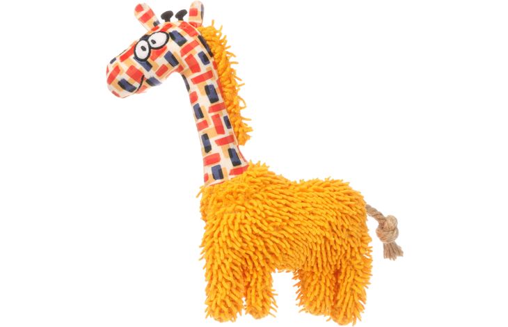 Flamingo Spielzeug Saffia Giraffe mit Seil Ocker
