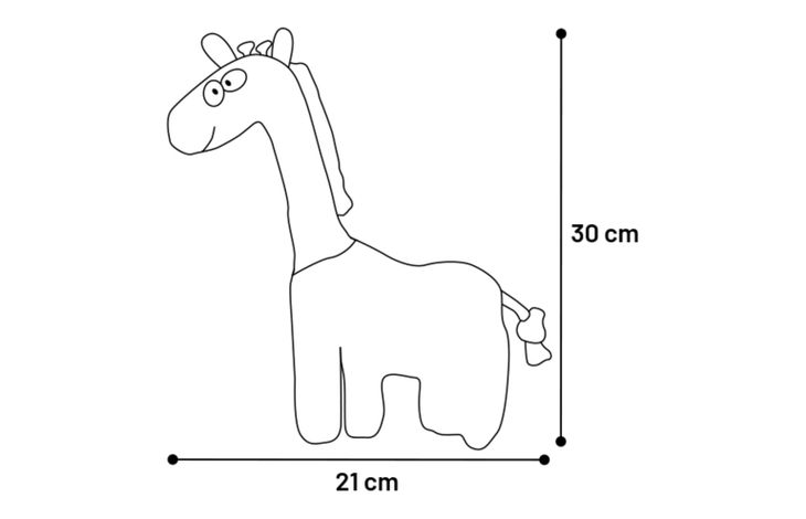 Flamingo Spielzeug Saffia Giraffe mit Seil Ocker