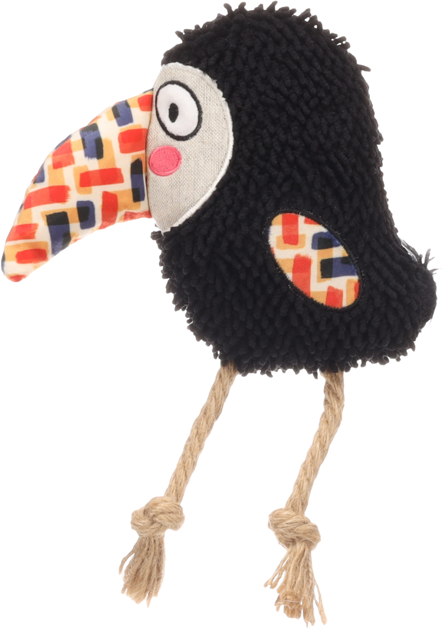 Flamingo Toy Saffia Bird with rope Black