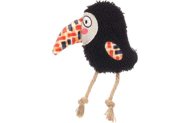 Flamingo Toy Saffia Bird with rope Black