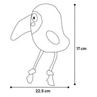 Flamingo Toy Saffia Bird with rope Black