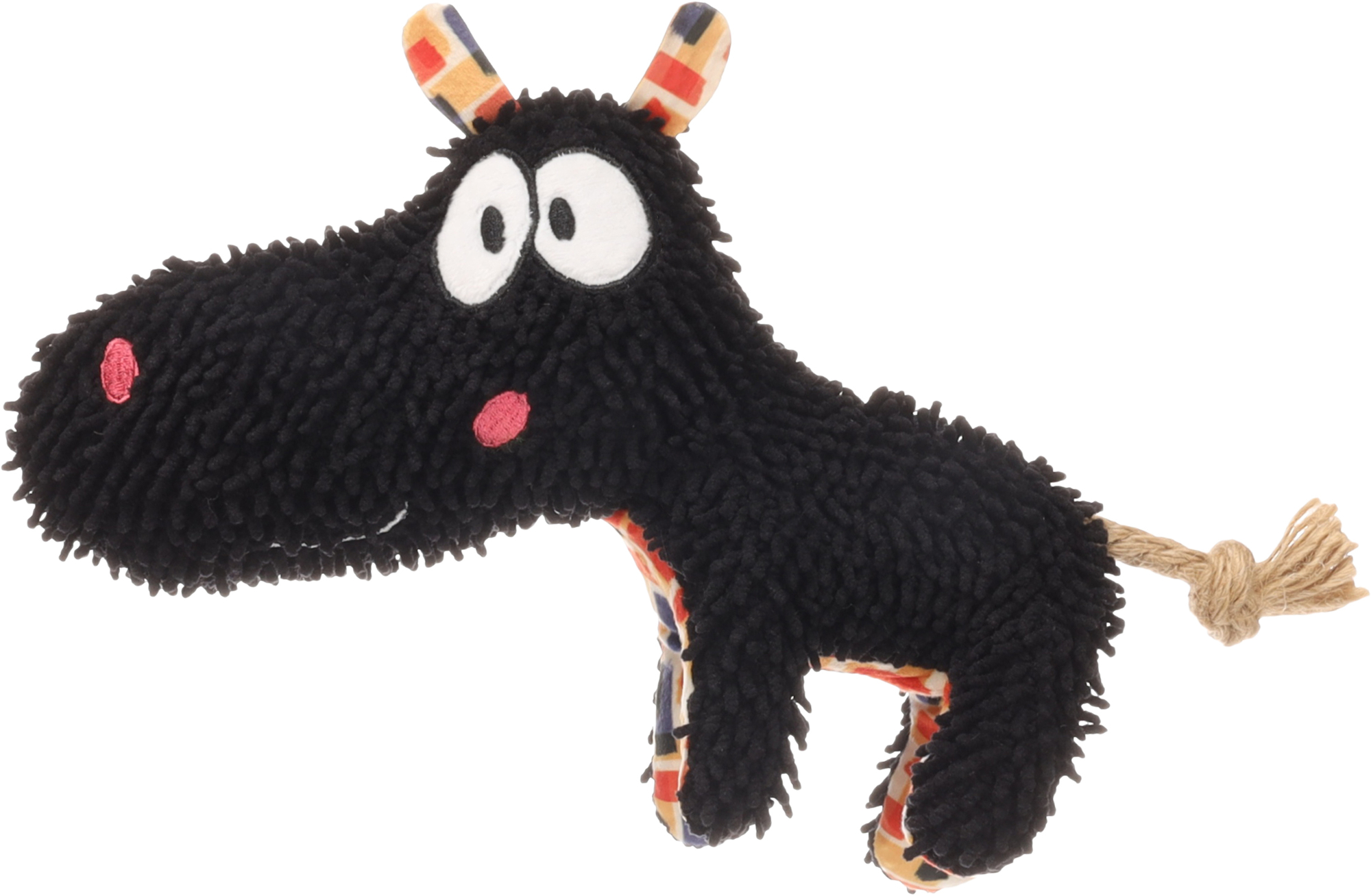 Flamingo Spielzeug Saffia Nilpferd mit Seil Schwarz