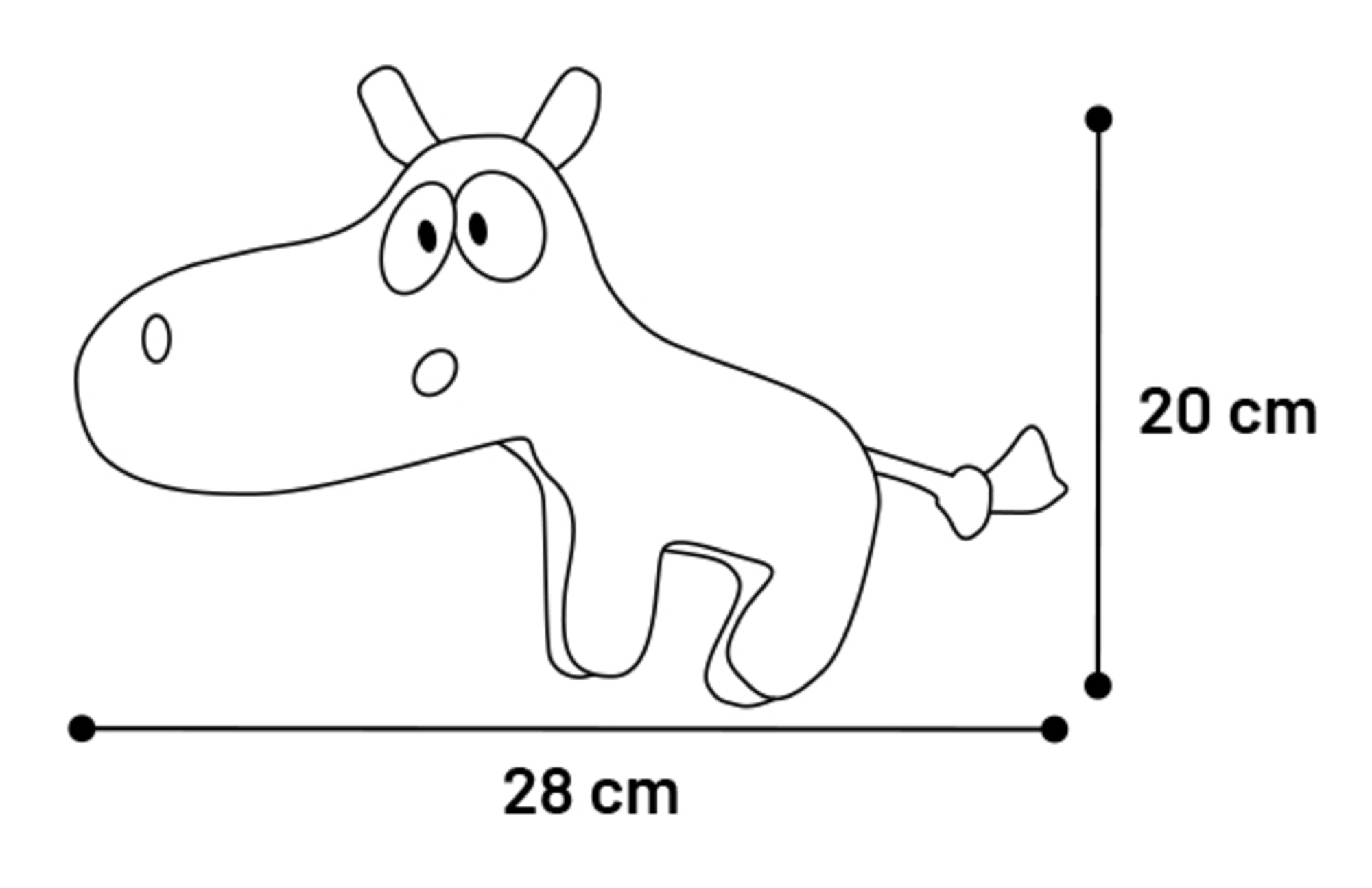 Flamingo Spielzeug Saffia Nilpferd mit Seil Schwarz