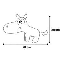 Flamingo Spielzeug Saffia Nilpferd mit Seil Schwarz