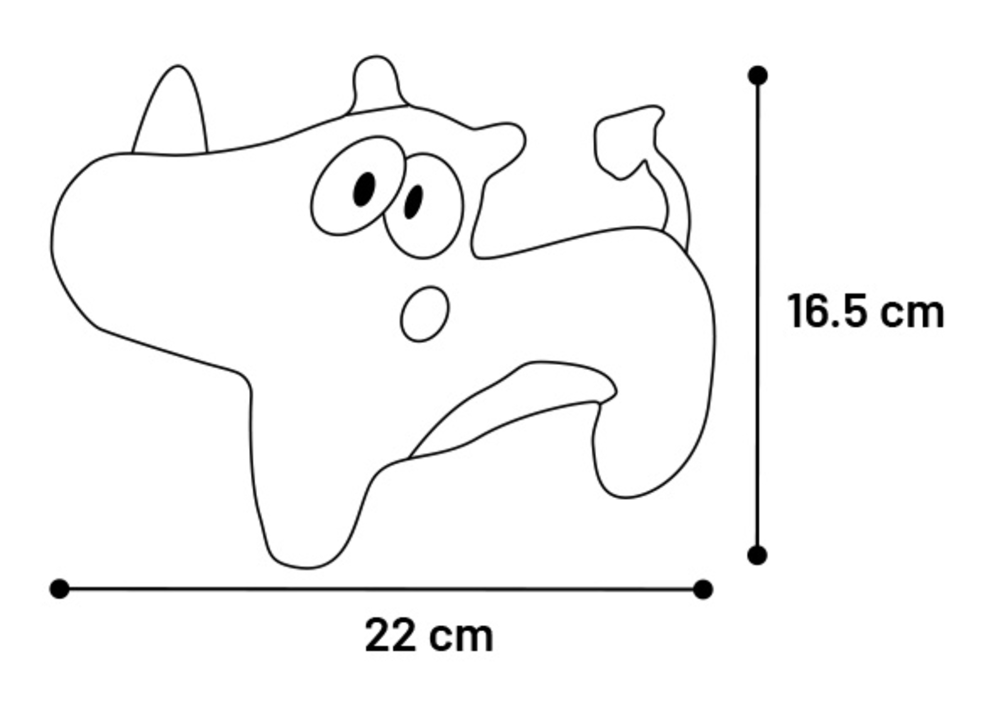 Flamingo Jouet Saffia Rhinocérus avec corde Gris