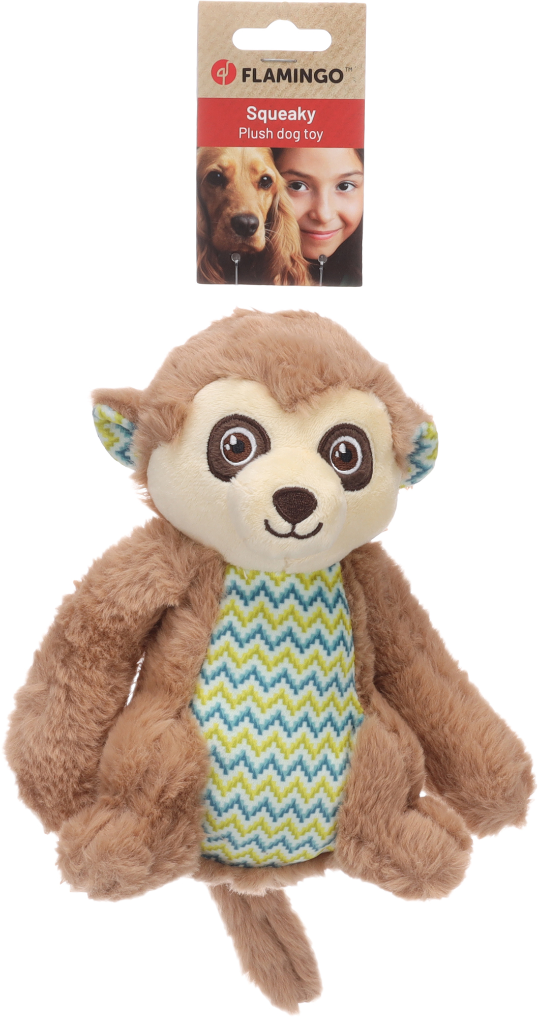 Flamingo Toy Drala Monkey Brown