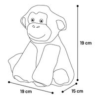 Flamingo Toy Drala Monkey sitting Brown