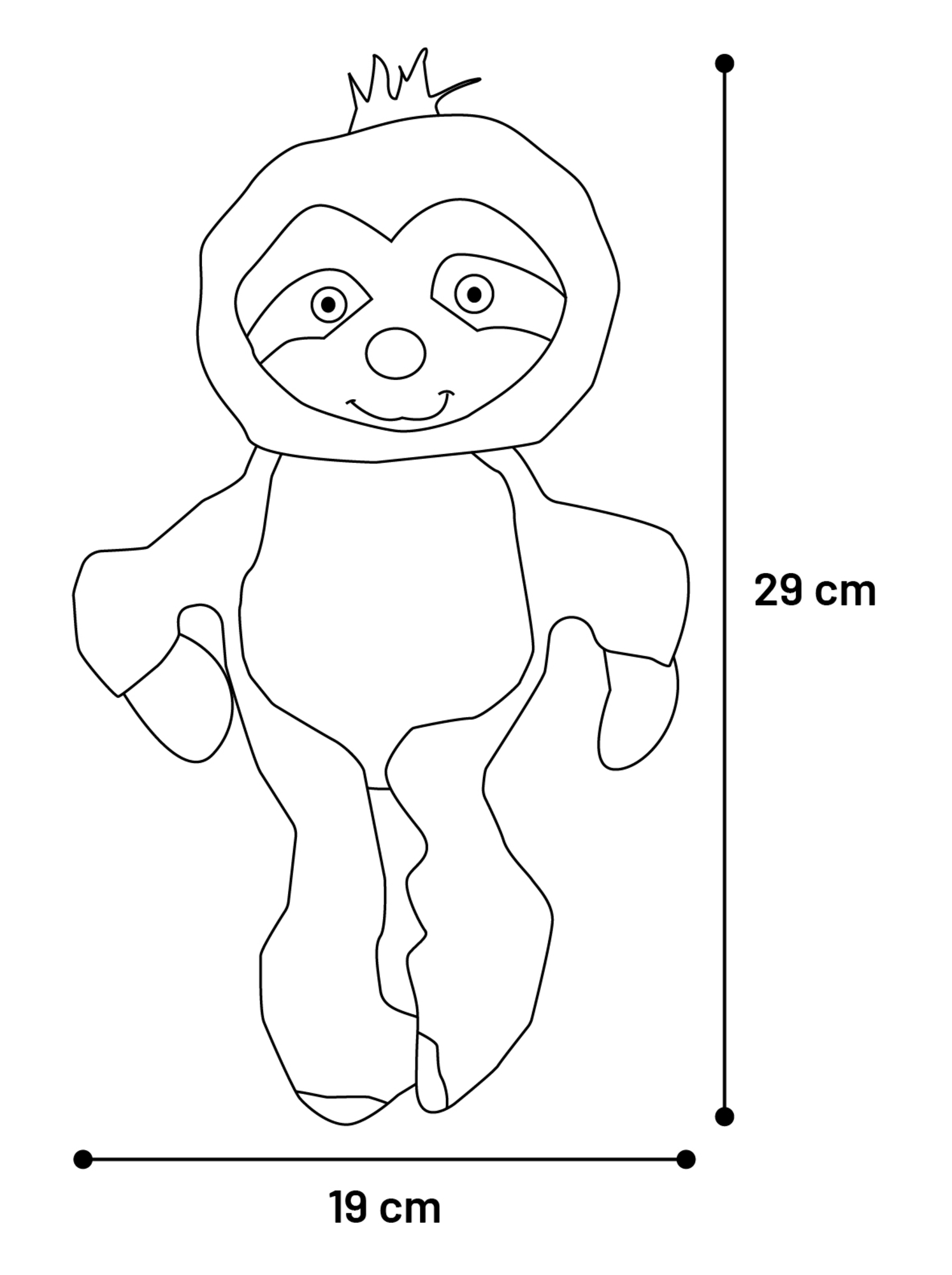 Flamingo Toy Drala Sloth Grey