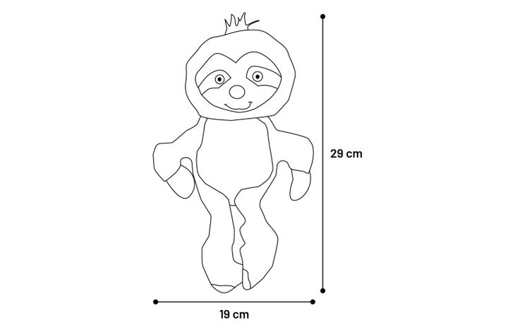 Flamingo Toy Drala Sloth Grey