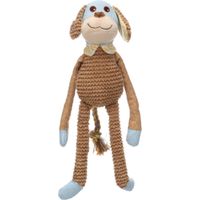 Flamingo Toy Bruta Dog with rope Brown