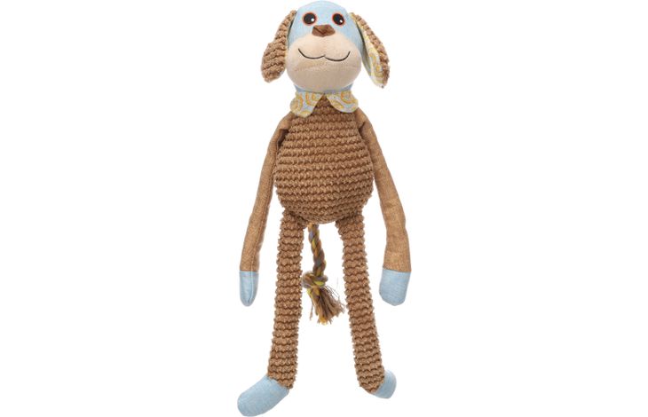 Flamingo Toy Bruta Dog with rope Brown