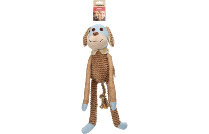 Flamingo Toy Bruta Dog with rope Brown