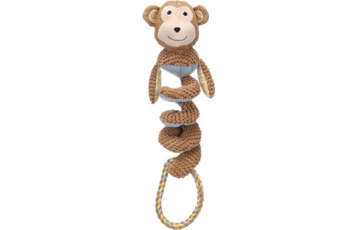 Flamingo Toy Bruta Monkey with rope Brown