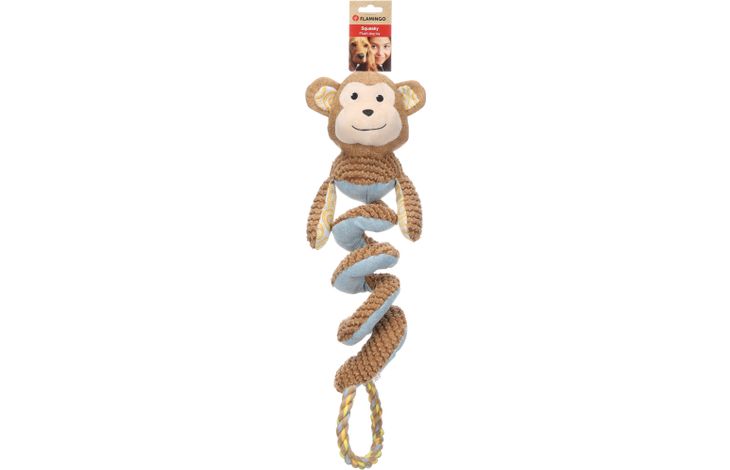 Flamingo Toy Bruta Monkey with rope Brown