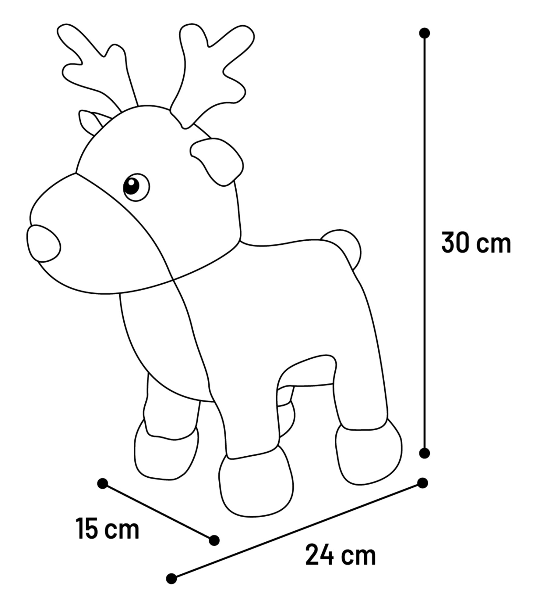 Flamingo Christmas Toy Araceli  Reindeer Grey 