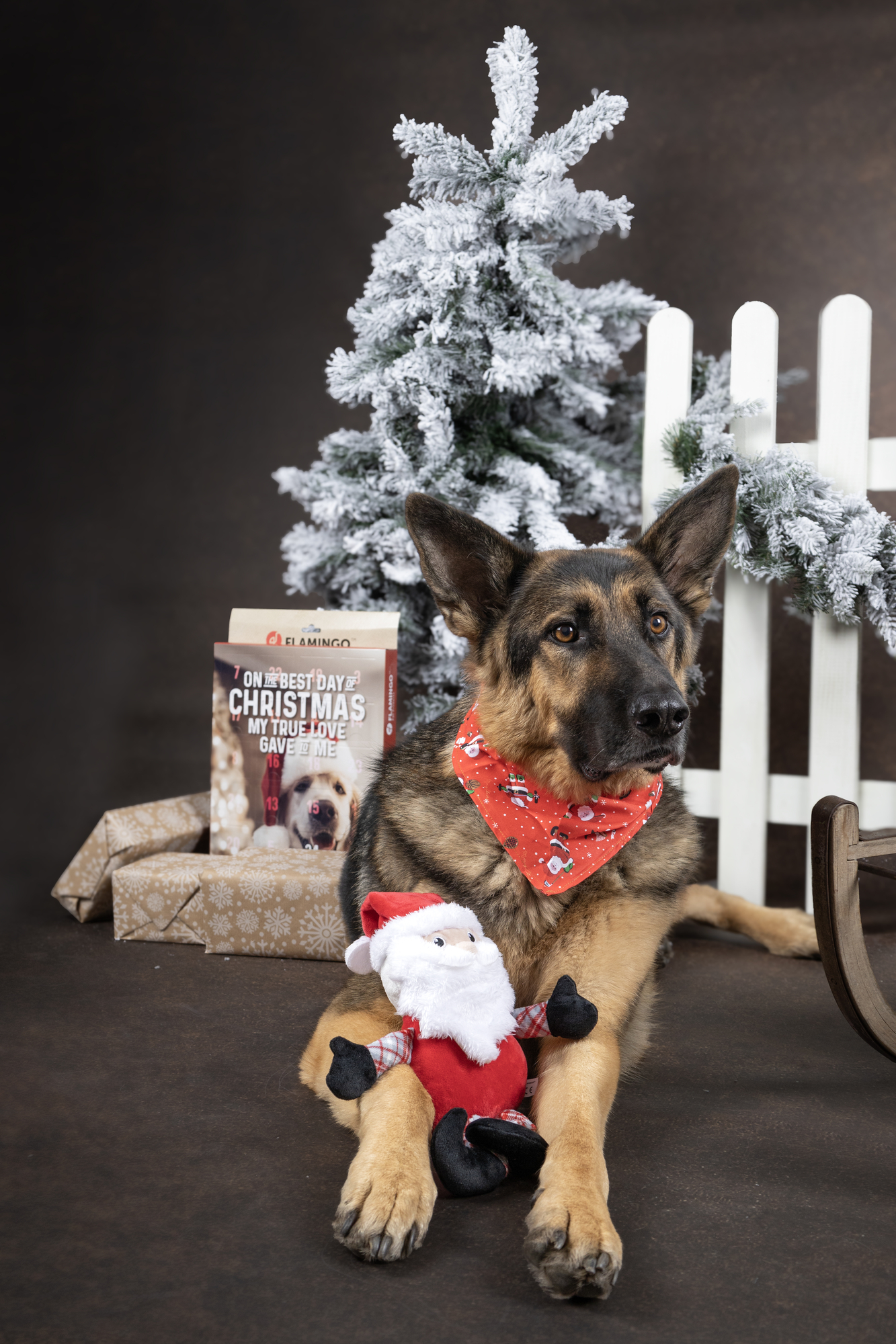 Flamingo Christmas Toy Antonella  Santa Claus Red 