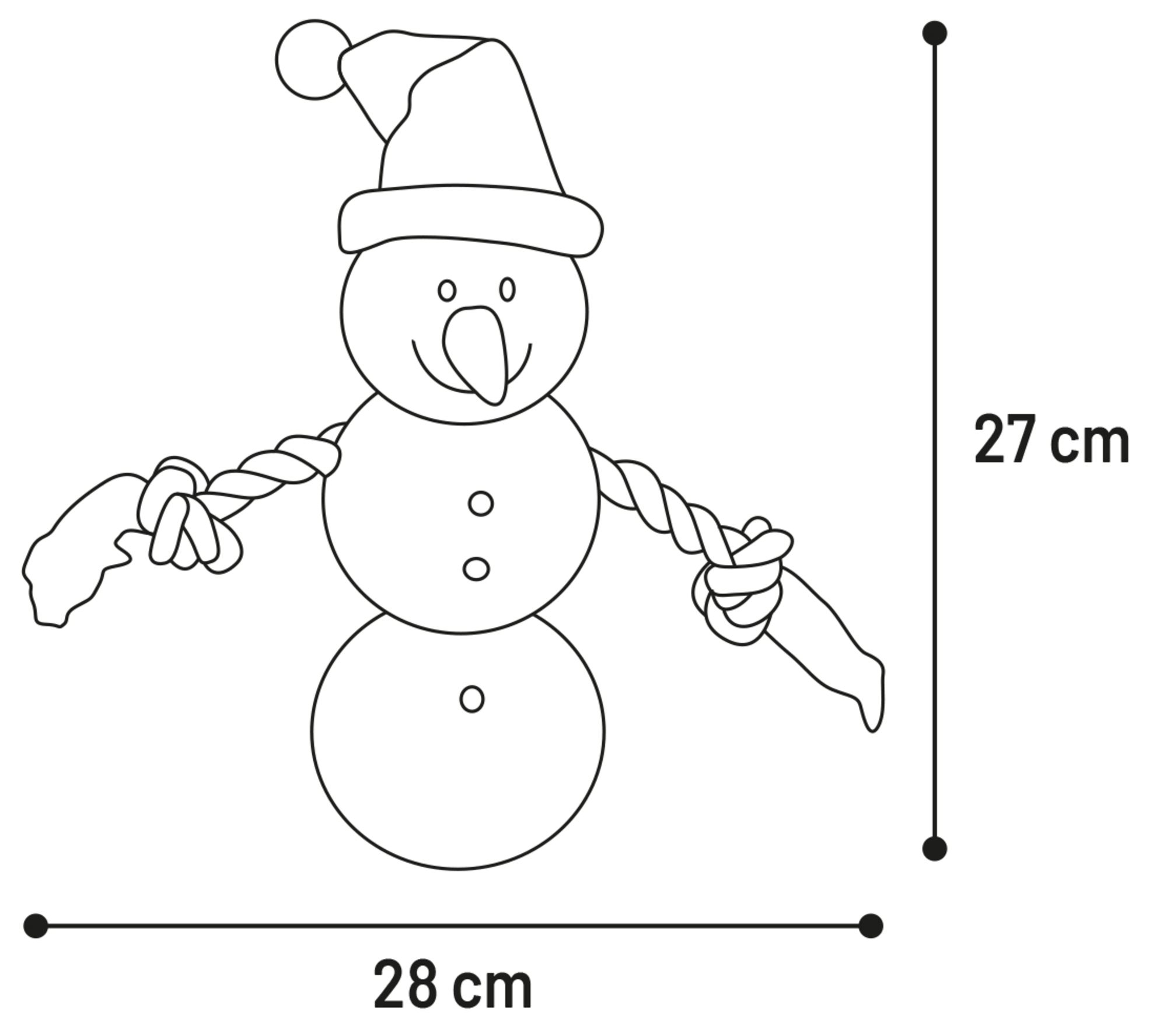 Flamingo Christmas Toy Annalise  Snowman Brown 