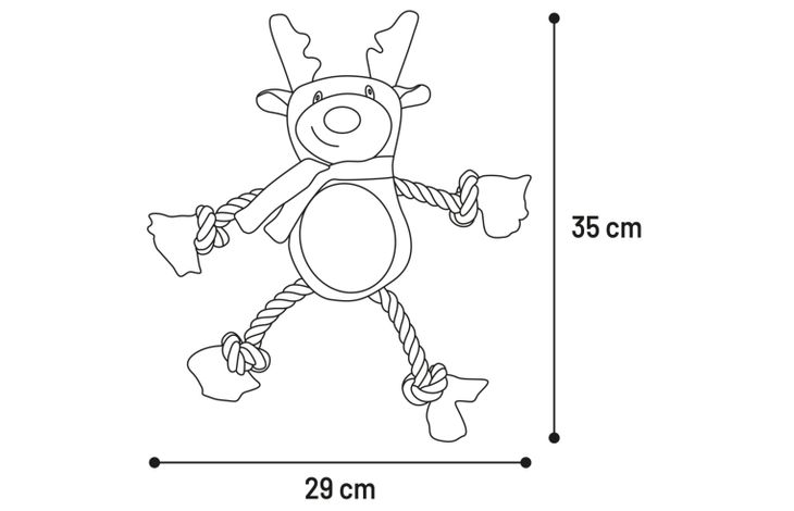 Flamingo Christmas Toy Vicente Reindeer Brown 