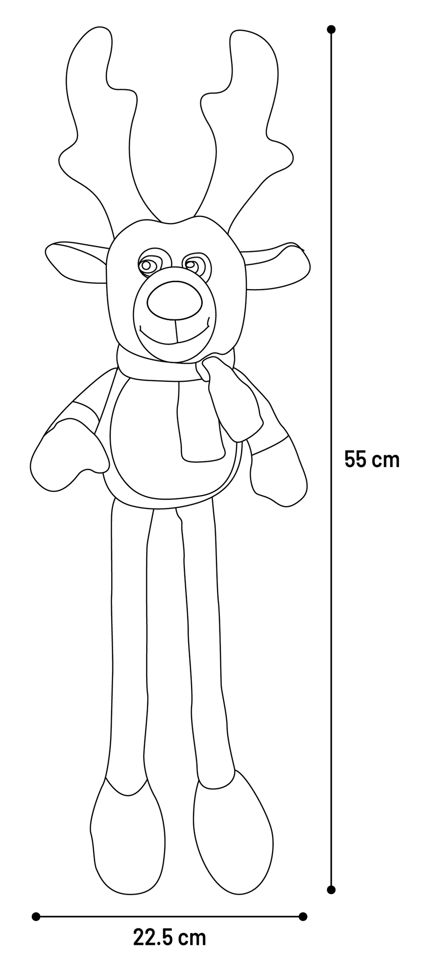 Flamingo Christmas Toy Marcus Reindeer Brown 