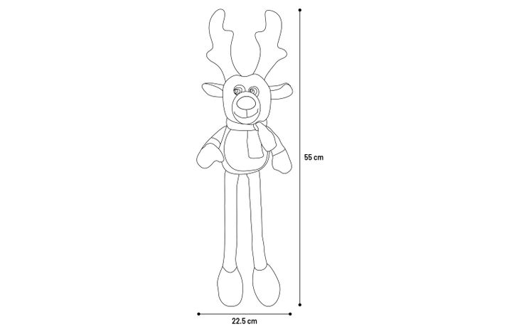 Flamingo Christmas Toy Marcus Reindeer Brown 