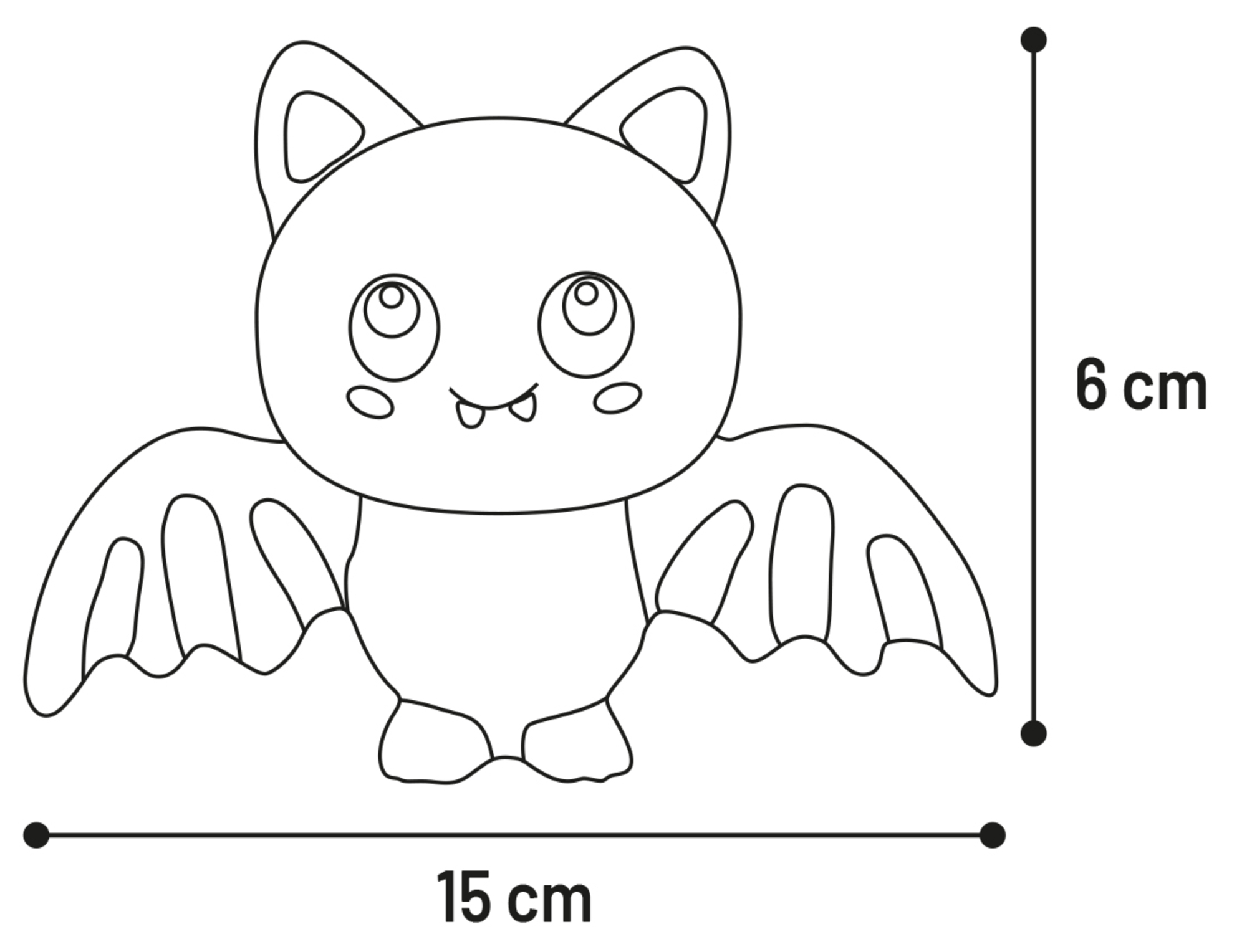 Flamingo Halloween Toy Waylon Bat Multiple colours 