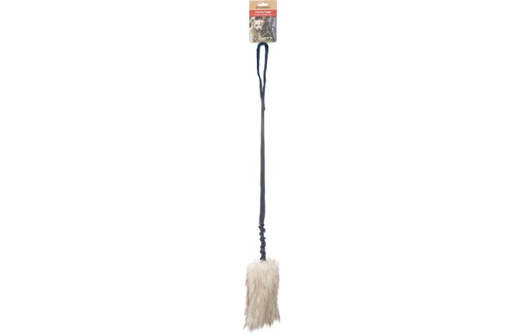 Flamingo Speelgoed Fauxtra Chaser Bungee Lange pluche Wit