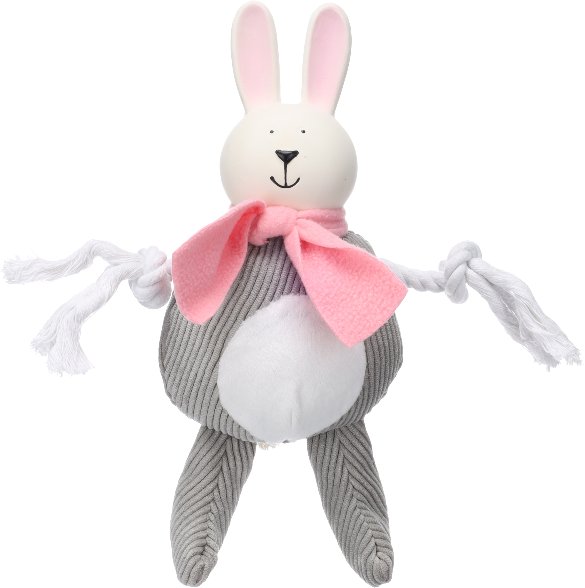 Flamingo Toy Sjala Rabbit with rope Grey