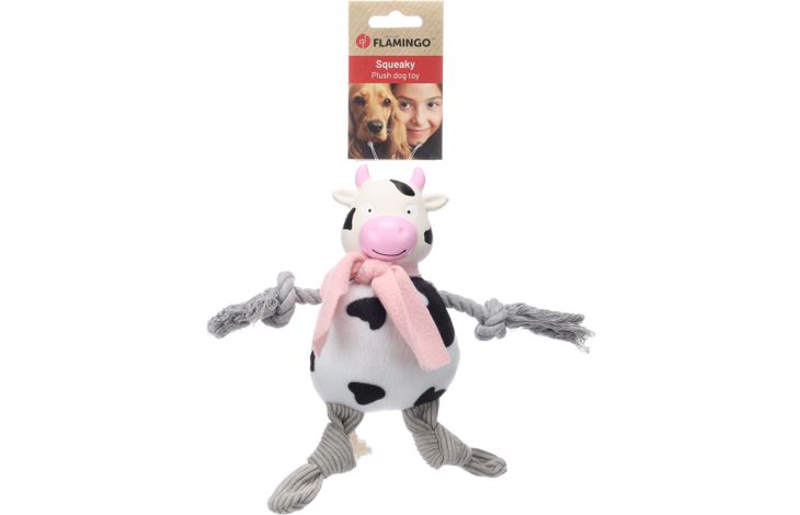 Flamingo Toy sjalo Cow with rope White