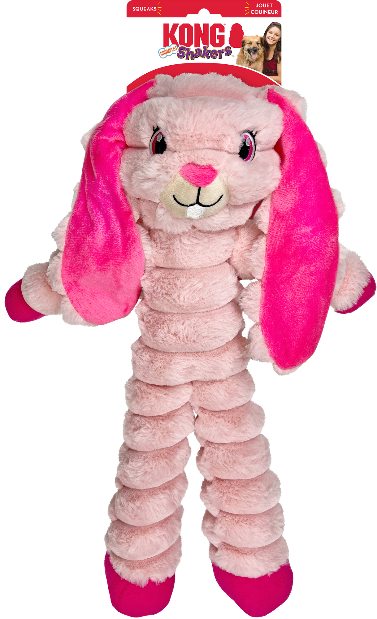 Kong® Kong® Toy Shakers Rabbit Light pink