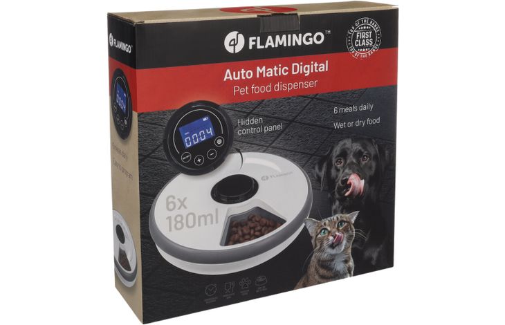 Flamingo Voederautomaat Labo Rond Wit