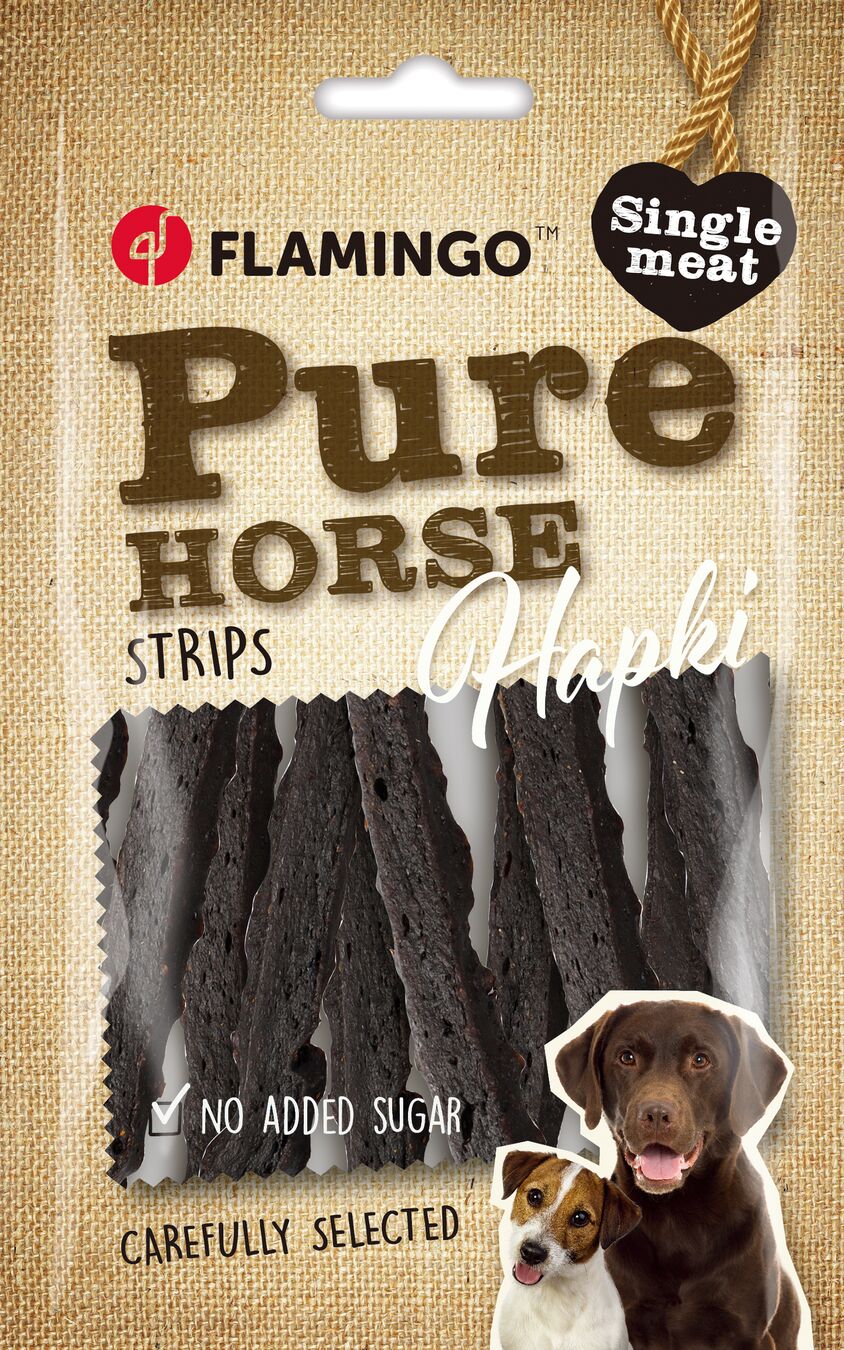 Flamingo Snacks Hapki Pure Strips with horse 