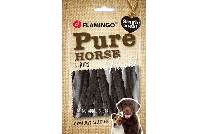 Flamingo Snacks Hapki Pure Strips with horse 