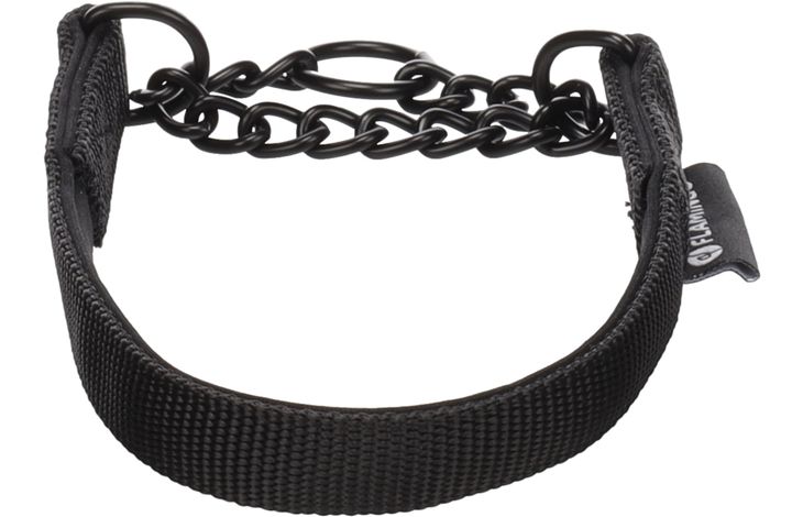 Flamingo Anti-trek halsband Trero Zwart