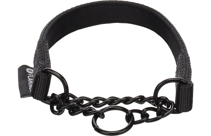 Flamingo Anti-trek halsband Trero Zwart