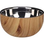 Feeding and drinking bowl Oase Round Brown & Silver